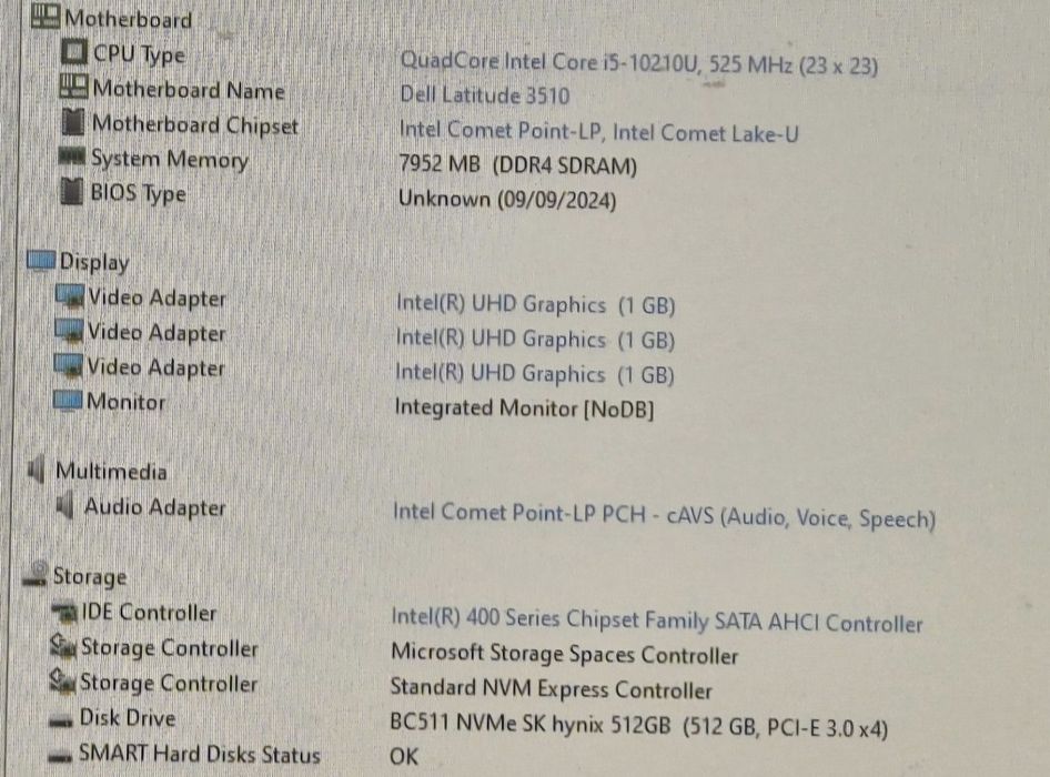 vand laptop Dell Latitude 3510.15.6"FH.I5 10210.8 Gb..Ssd 512 Gb.