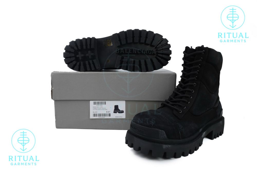 Balenciaga Combat Strike Boots Black