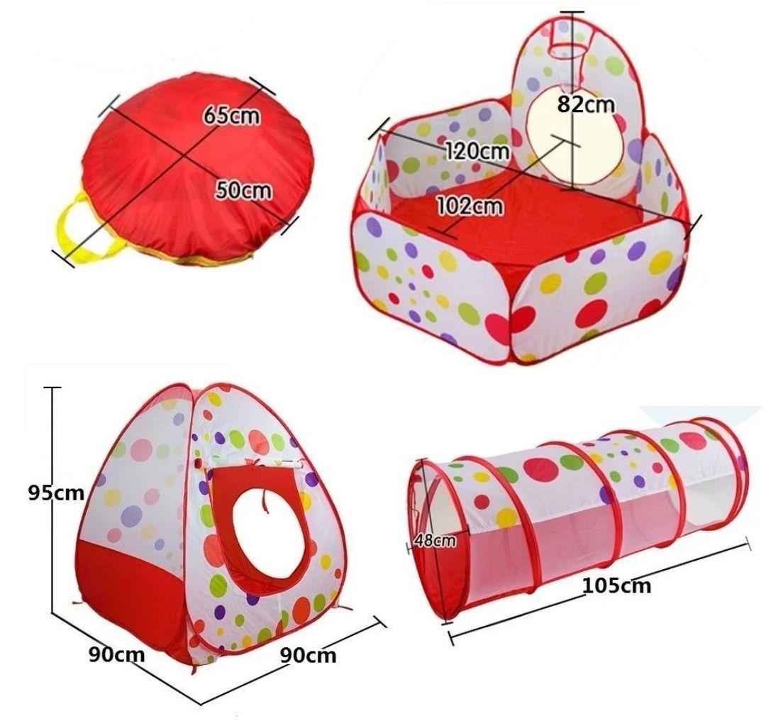 Детская палатка с тоннеле и сухим бассейном