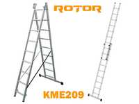 Стълба алуминиева, сгъваема, 2x9 стъпала, 4.32 м, ROTOR KME209