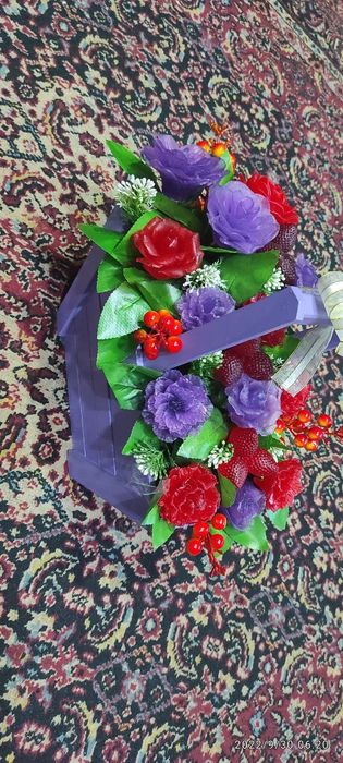 Цветы из мыло подарок