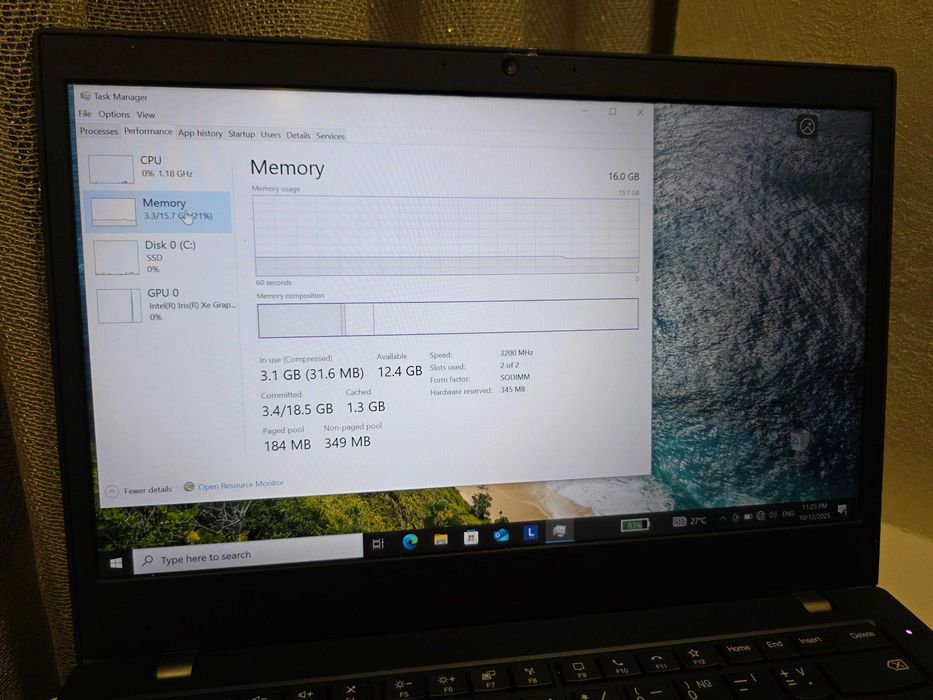 Лаптоп Lenovo L14 gen 2/i5-1145G7/16GB ram/256GB SSD/2 мес ост гаранци