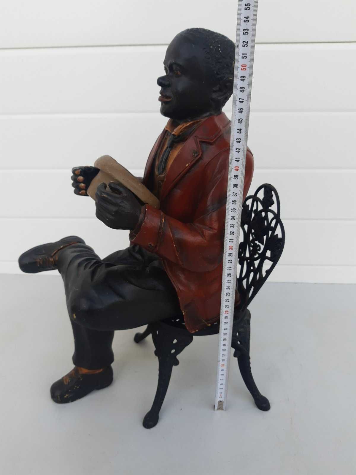 Уникална стара статуя на Африканец с костюм на стол
Внос Холандия