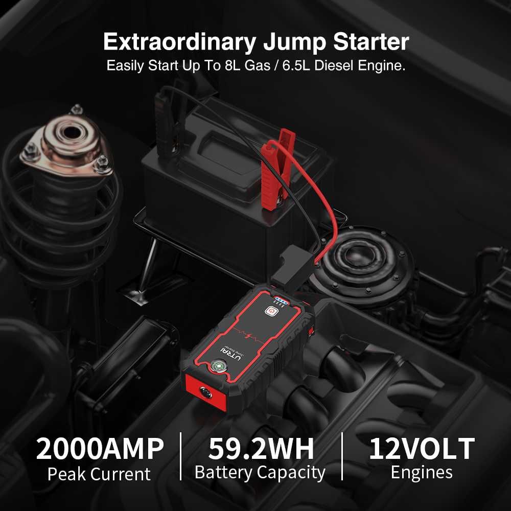 Aвариен стартер за акумулатор за автомобили JumpStarter 2000А 22000mAh