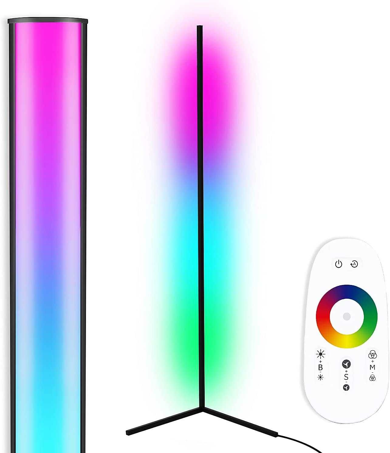 ЛЕД подова лампа с RGB+ Бяло- 140 см, 20 вата