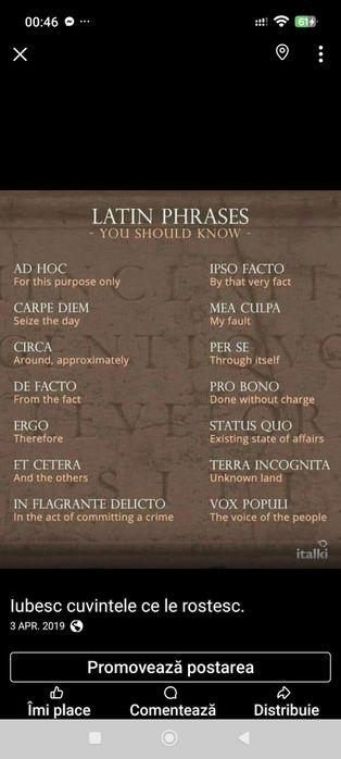 Meditații limbā românā