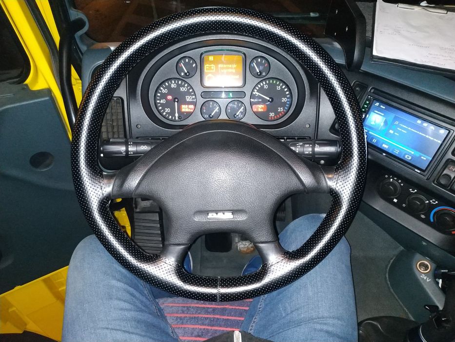 Husa de volan din piele naturală 42-50 cm, montaj gratuit in București