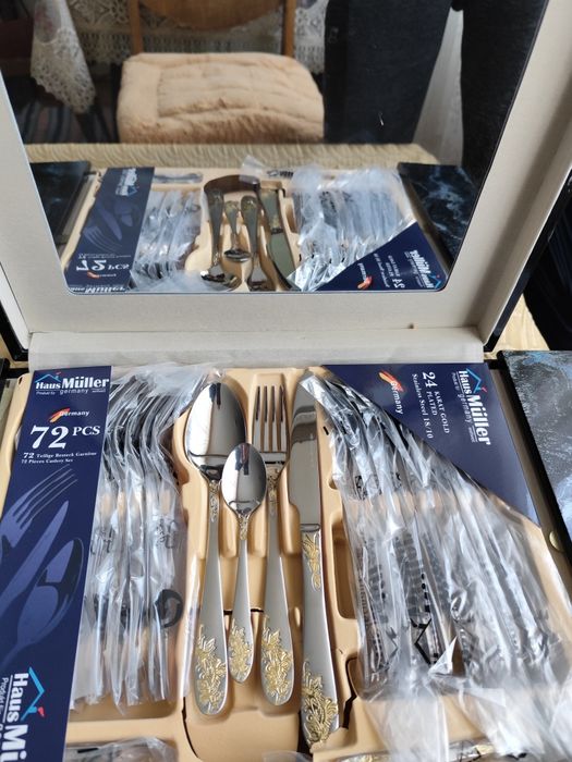 Нов луксозен комплект кухненски прибори 2 за 12 човека