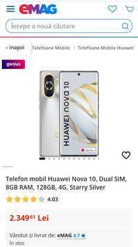 Huawei Nova 10//8gb-128gb!!Pret fix!!!