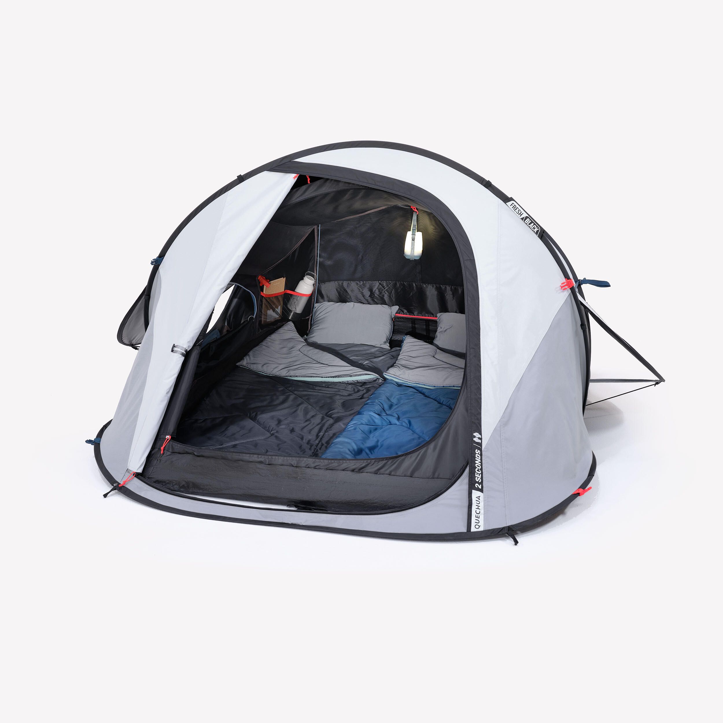 Cort camping 2 Seconds Fresh&black - produs resigilat (nou) Decathlon
