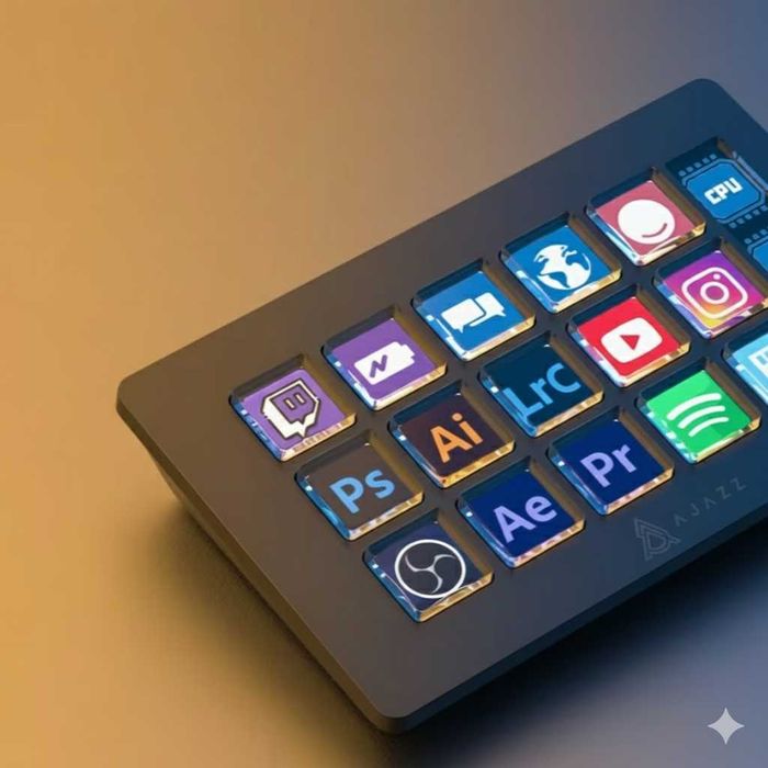 AJAZZ Akp153E LCD контролер с 15 клавиша за стрийминг