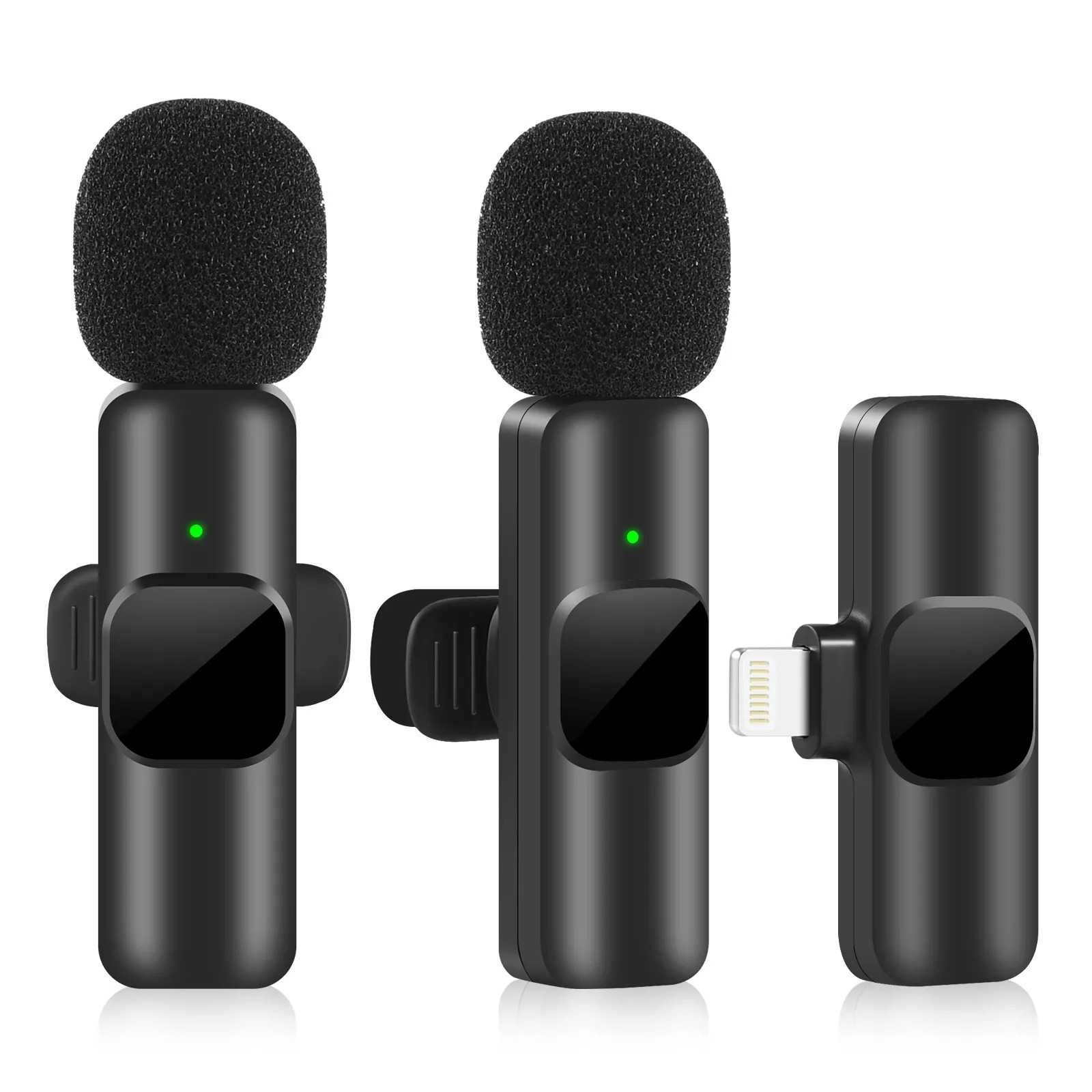 2 бр. безжични микрофони с приемник, Iphone, на живо, Youtube, TikTok