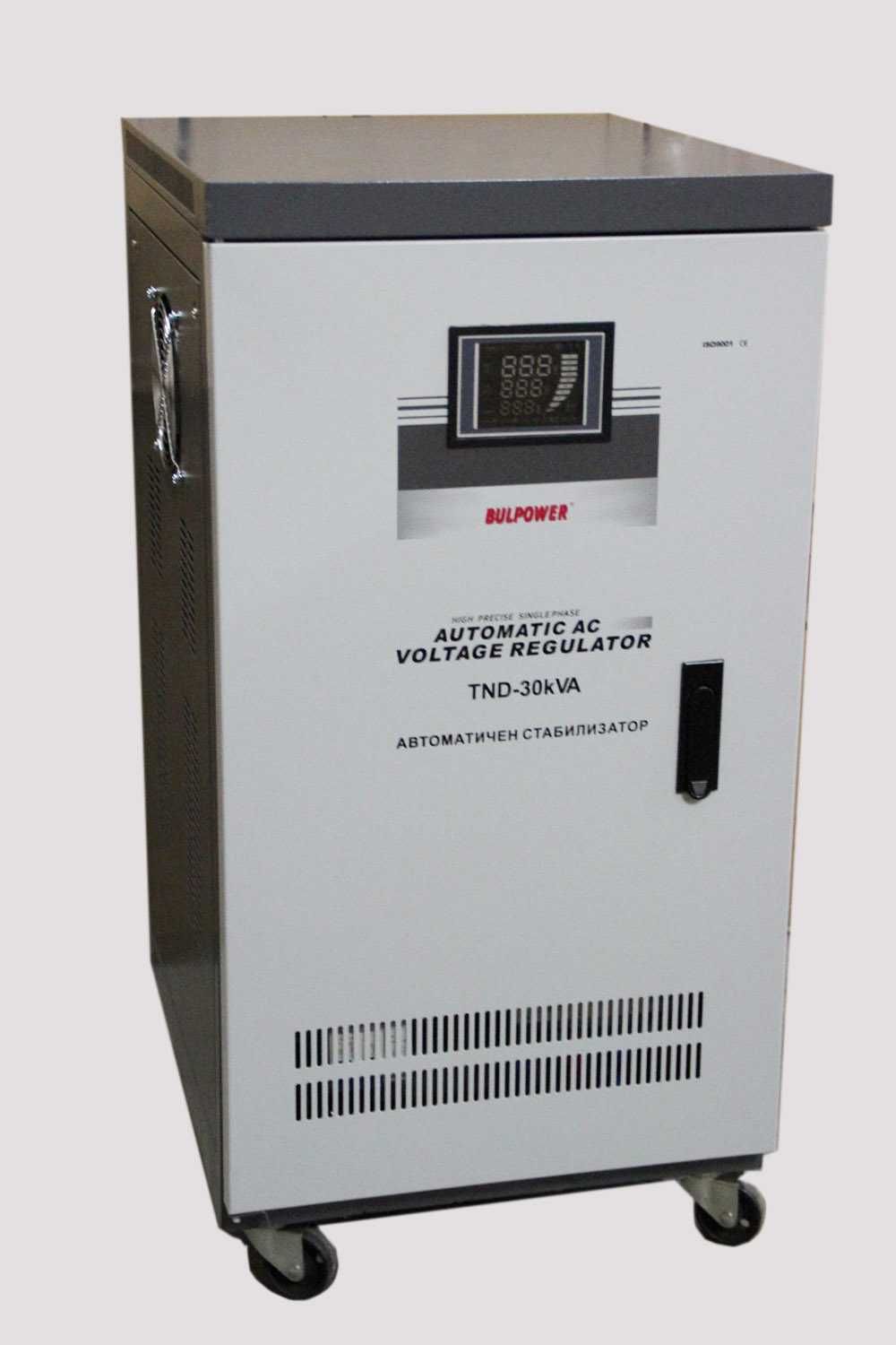 Стабилизатор на ток и напрежение BULPOWER 30KW с лед дисплей ТРИФАЗЕН