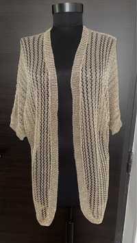 Cardigan auriu tip bluza