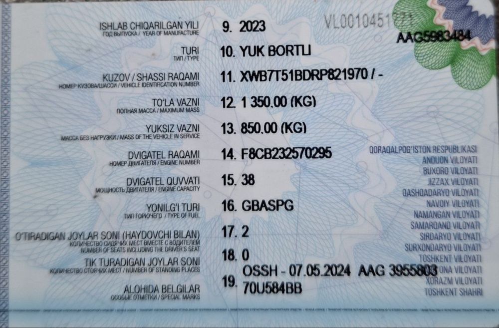 Chevrolet Labo mexanik boshqaruv holati yaxshi