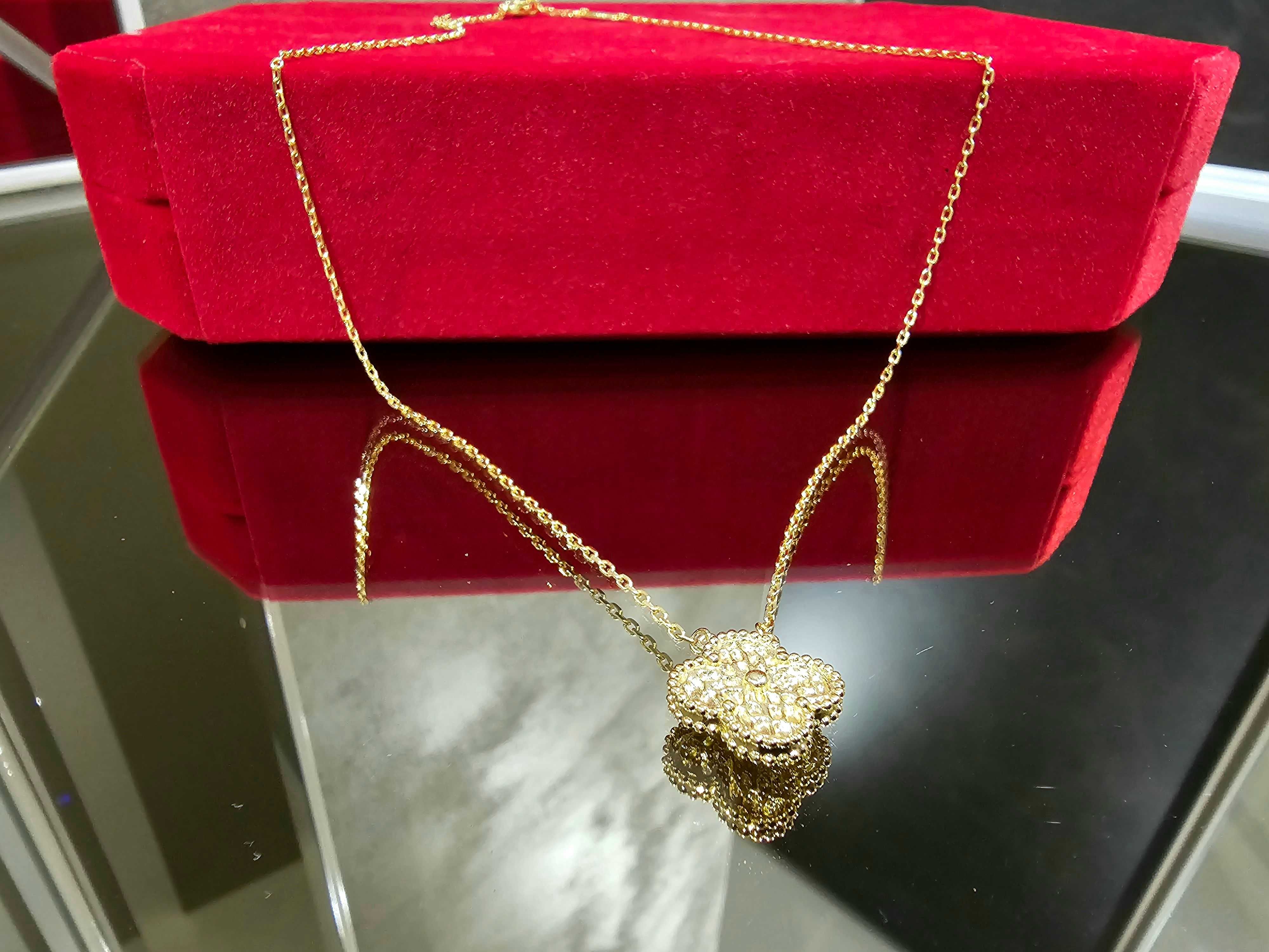 Van Cleef & Arpels VCA Gold Vintage Alhambra 1 Clover Дамско Колие