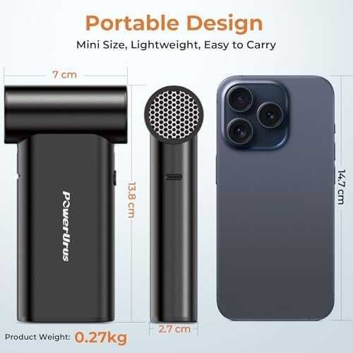 Нов Електрически Въздушен Почистващ Уред 4 Скорости, USB-C Зареждане