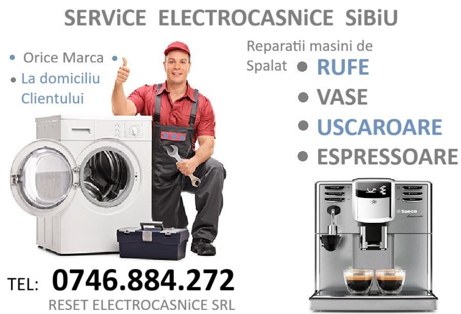 Reparatii-Service masini de spalat  Vase -Rufe -Uscatoare -Espressoare