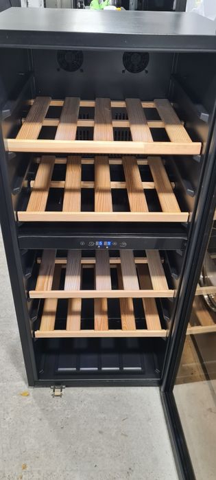 Професионален охладител за вино METRO, неръждаема стомана/стъкло, 91 б