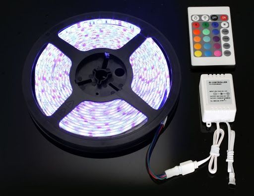 RGB LED лента 5050 светеща лента, 5 метра с дистанционно