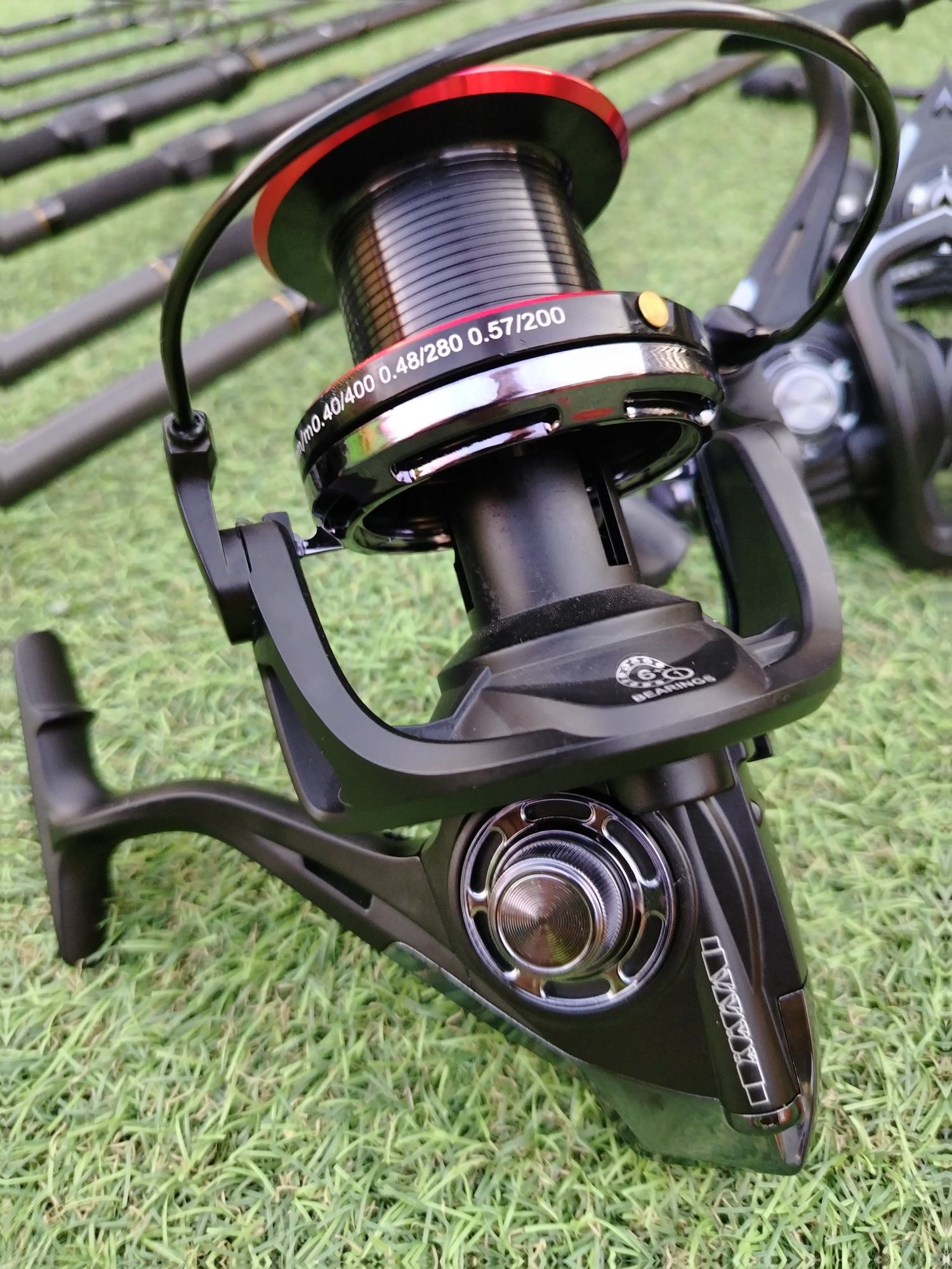 SET 3 Lansete  EBISU CARP 3.90 m 3.75 Lbs 2 trons  + 3 Eastshark 12000