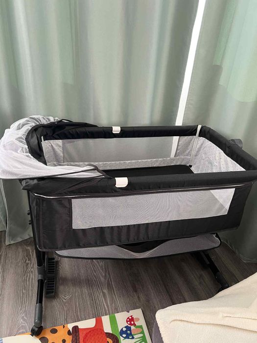 Patut bebe metal/textil gri