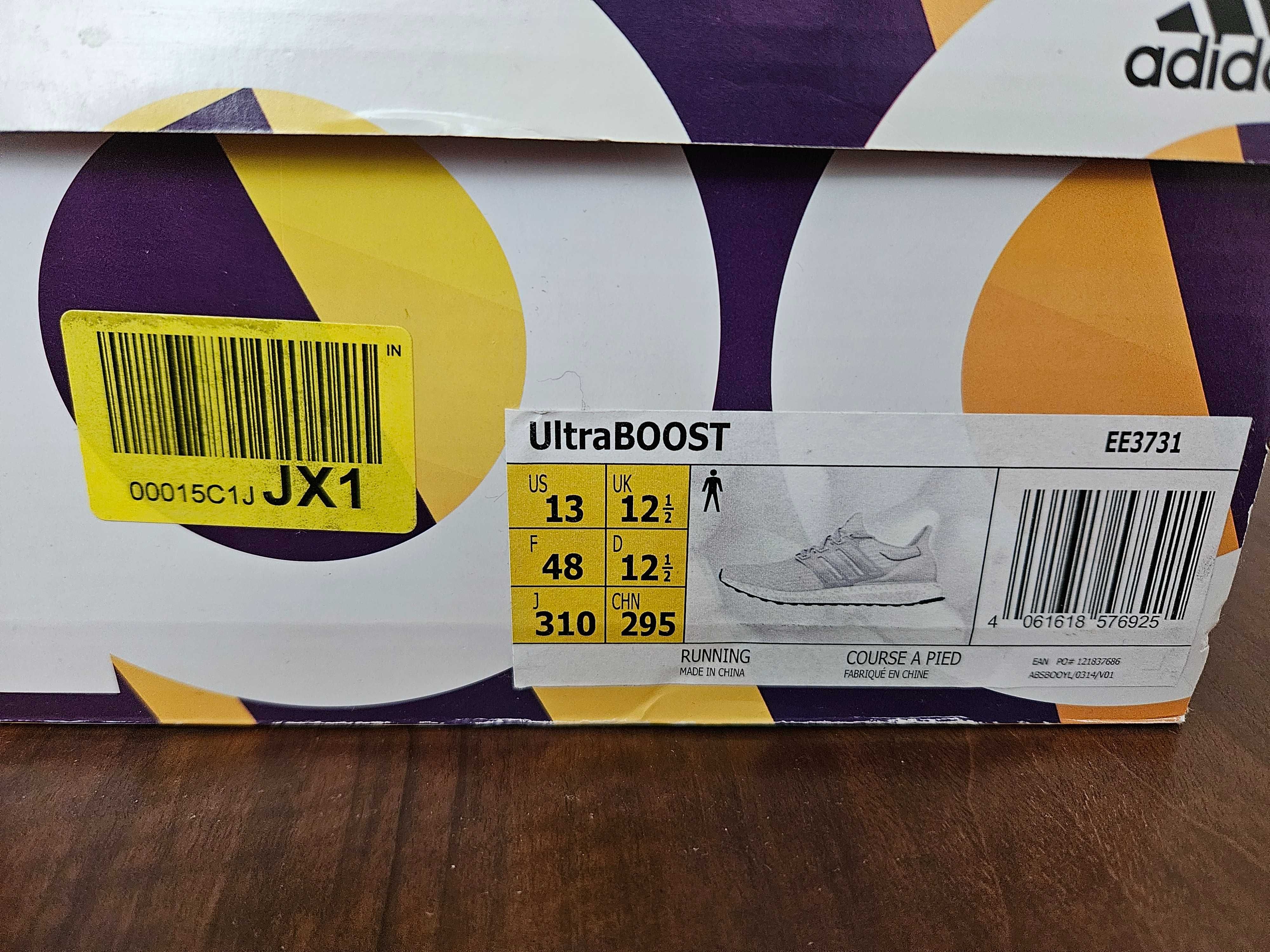 Нови оригинални маратонки adidas Ultra Boost Uncaged CBC бели 48 номер