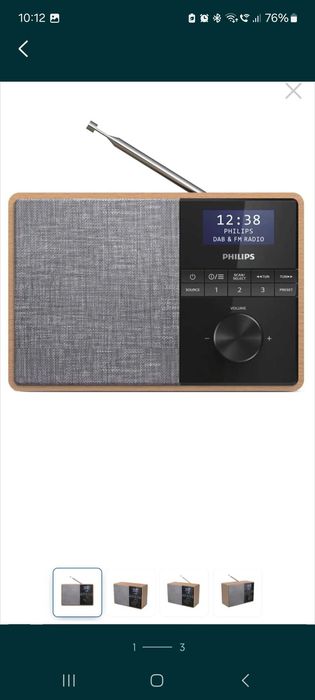 Radio portabil Philips TAR5505/10, DAB+, FM,