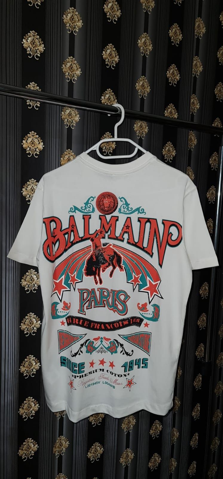 Tricou BALMAIN / Off white calitate Premium