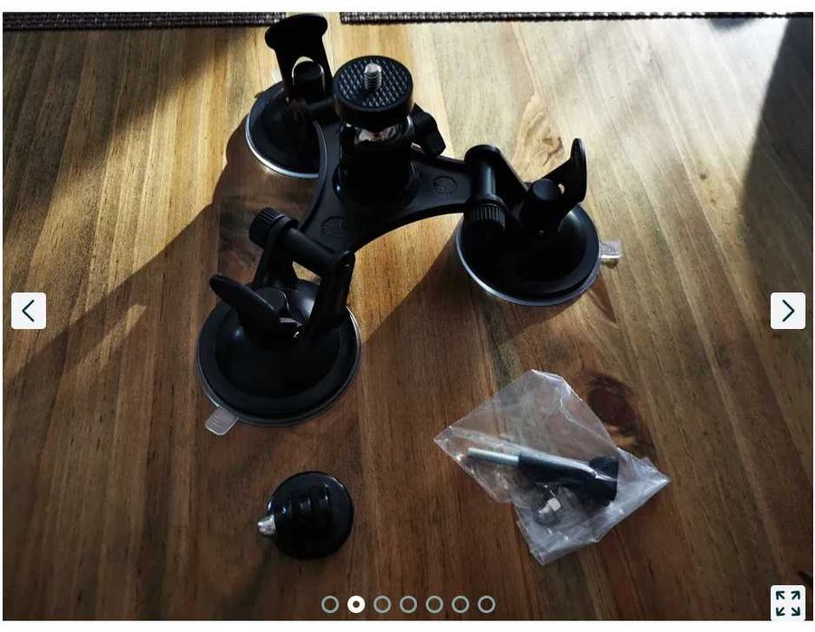 Ventuza tripla camera actiune GoPRO Hero insta360 masina auto strong