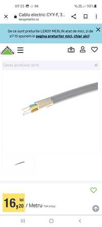 Cablu electric disponibil 32m