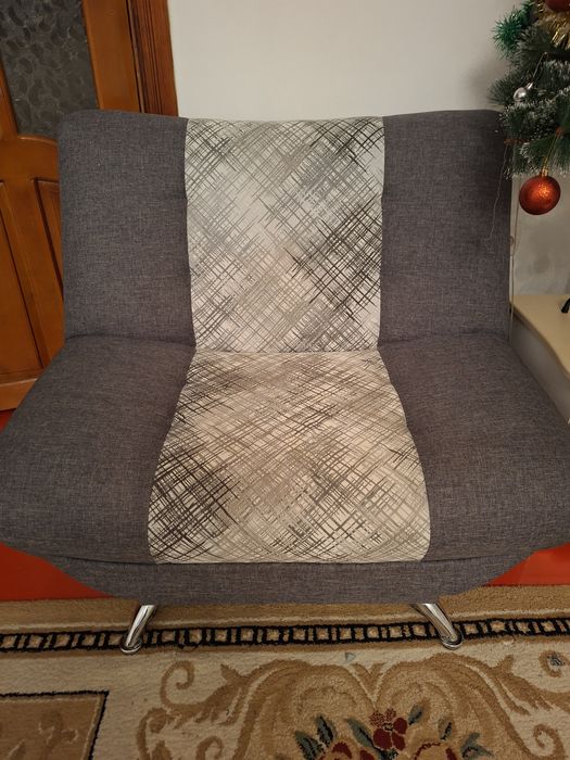 Кресло 2 пар.  Серый цвет.  Материал жақсы.