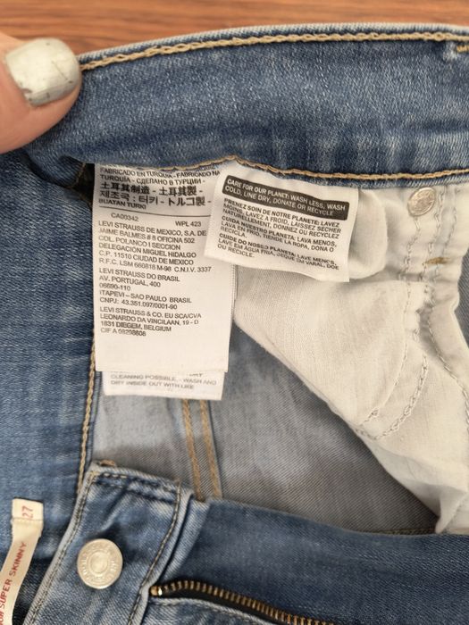 Blugi levis 's Strauss Skinny mărime 27