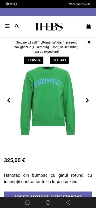 Dsquared 2 bluza barbateasca masura M