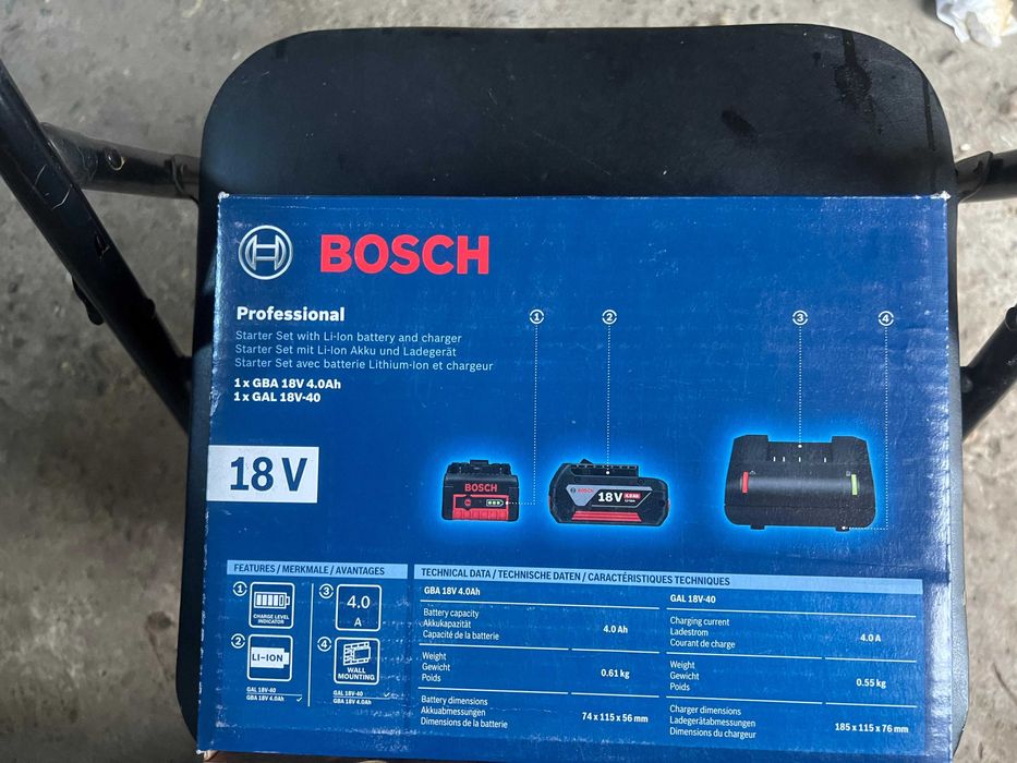 Incarcator Bosch Professional GAL 18V-40 + acumulator Li-Ion, 4 Ah
