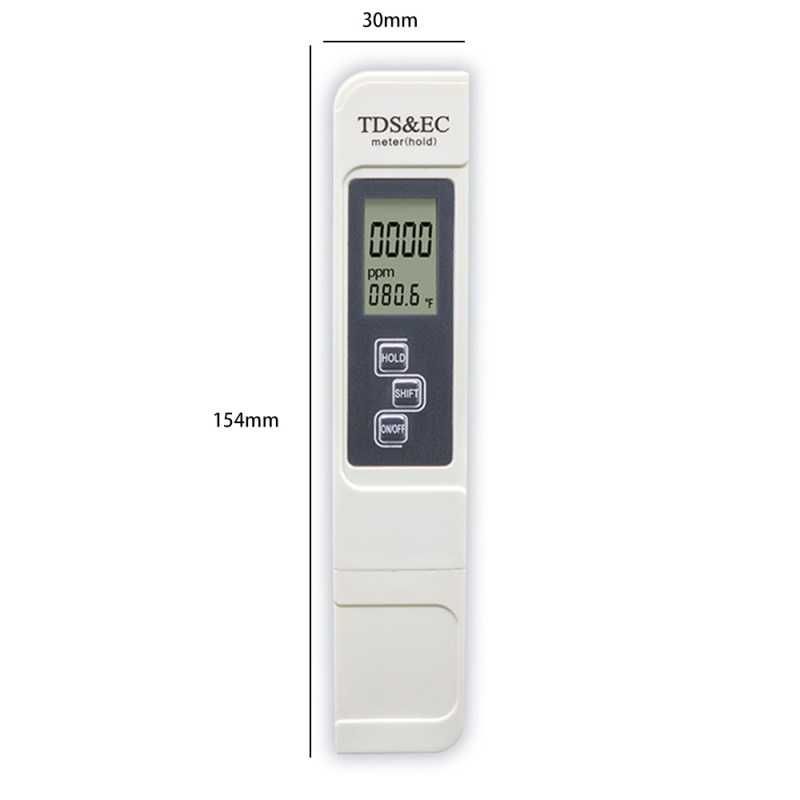 TDS - метър 3в1, 0-9990 ppm , 0.1-80.0°C, твърди частици, 20200021