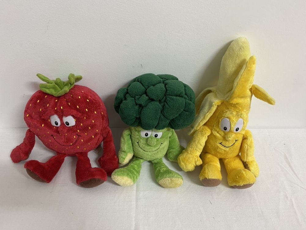 Căpșună brocolli banană lot 3 bucăți jucărie din pluș Goodness Gang
