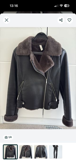 Кожено яке MANGO s размер