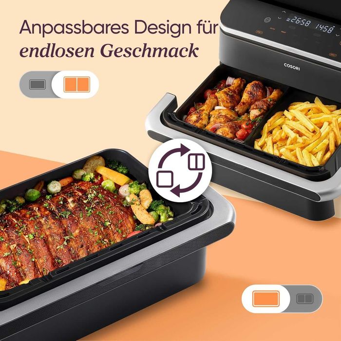 Фритюрник с Горещ Въздух Cosori Dual Blaze TwinFry CAF-TF101S,10л.НОВО