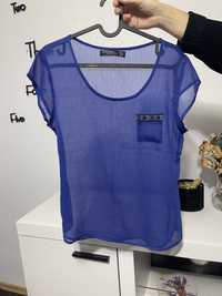 Bluza voal bleumarin