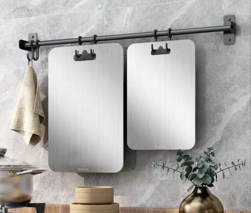 Доска для резки кухонная. Стальная