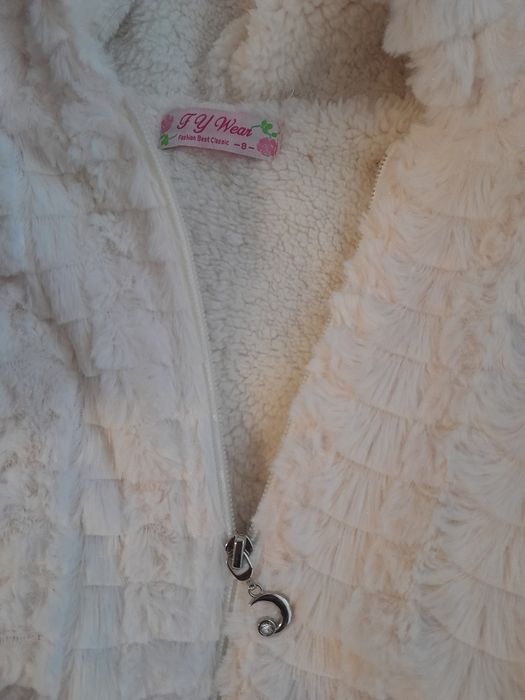 Зимно бяло елече за момиче