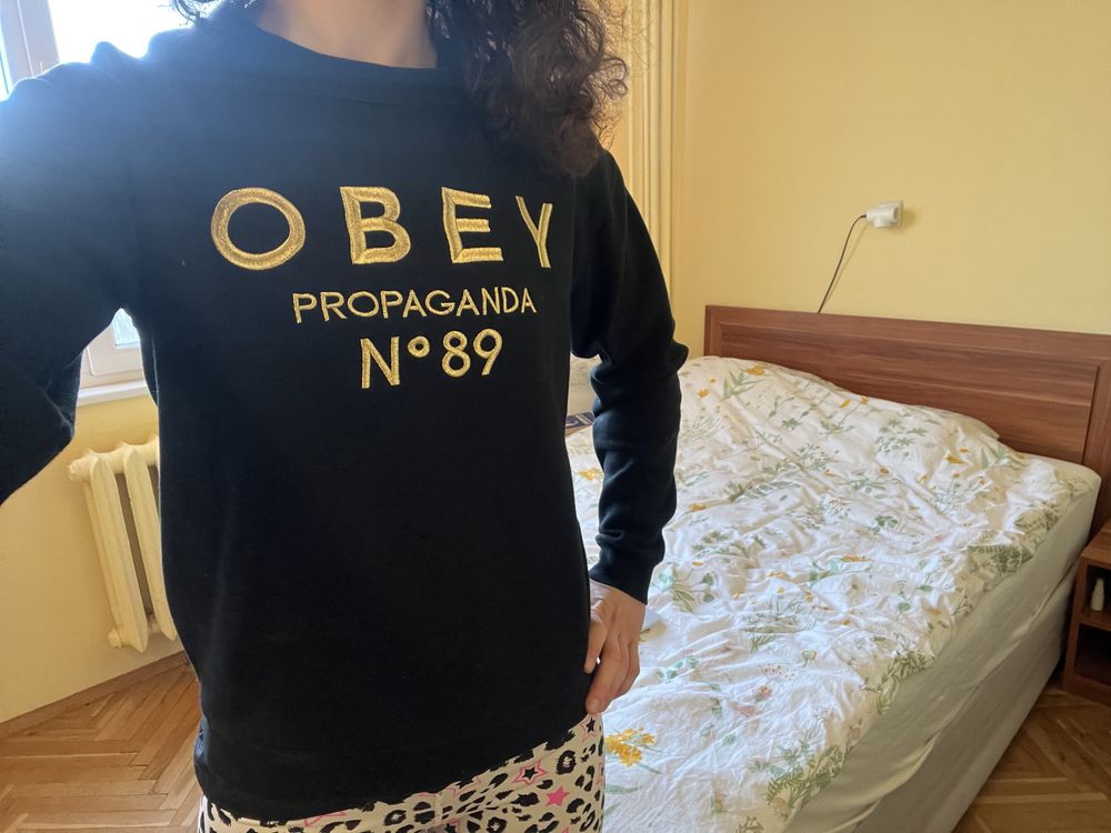 OBEY суичър, блуза, S, дамски