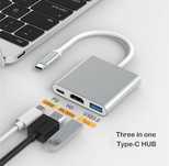 Adaptor Tip C Hdmi USB Macbook Laptop PC Telefon 3in1 HUB