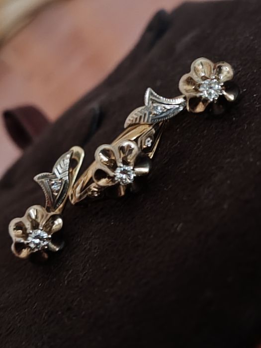 Бриллианты якутские 750 проба золота СССР