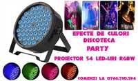 Proiector Party 54 LED-URI Full Color STROBOSCOP Flash Orga lumini