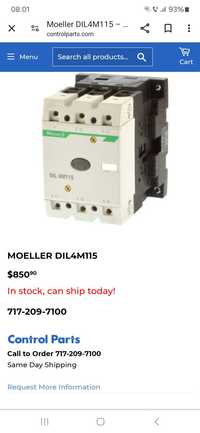 contactor moeller DIL4-M115  600V