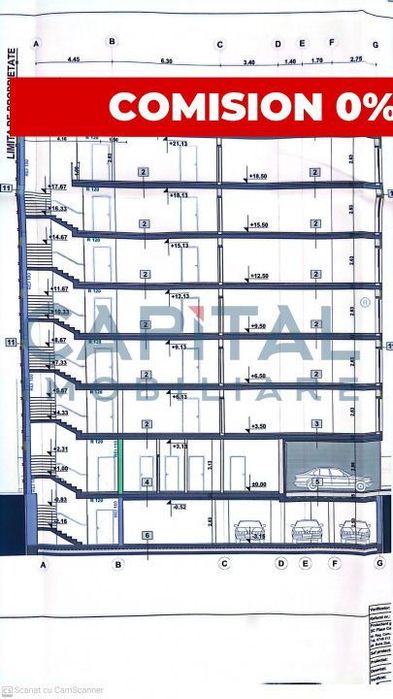 Fara comision! Teren 1260 mp, proiect bloc, A/C S+P+5+ER, Marasti