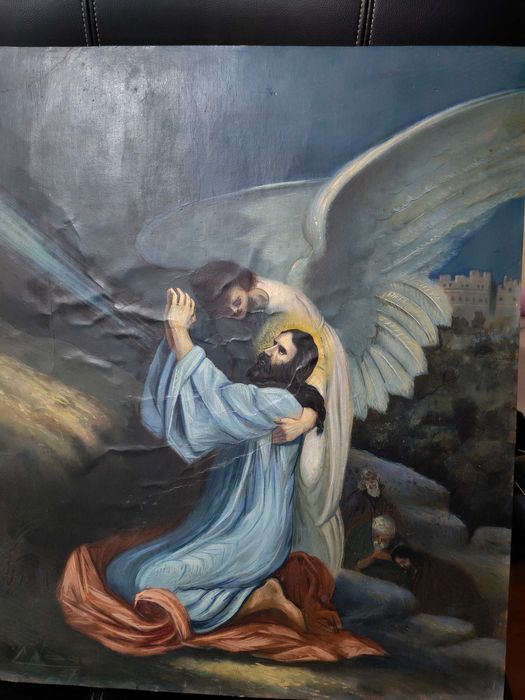 Tablou, Rugaciunea lui Iisus, pictor italian - Carlo Nacci, 1937