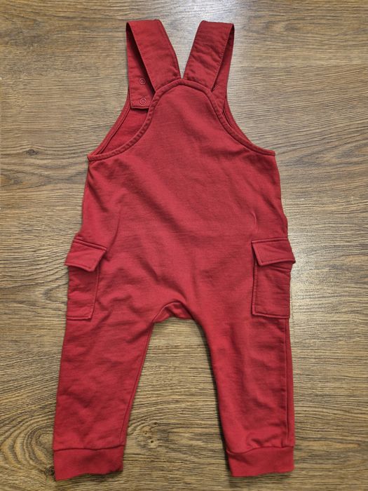 Salopeta rosie din molton H&M bebe
